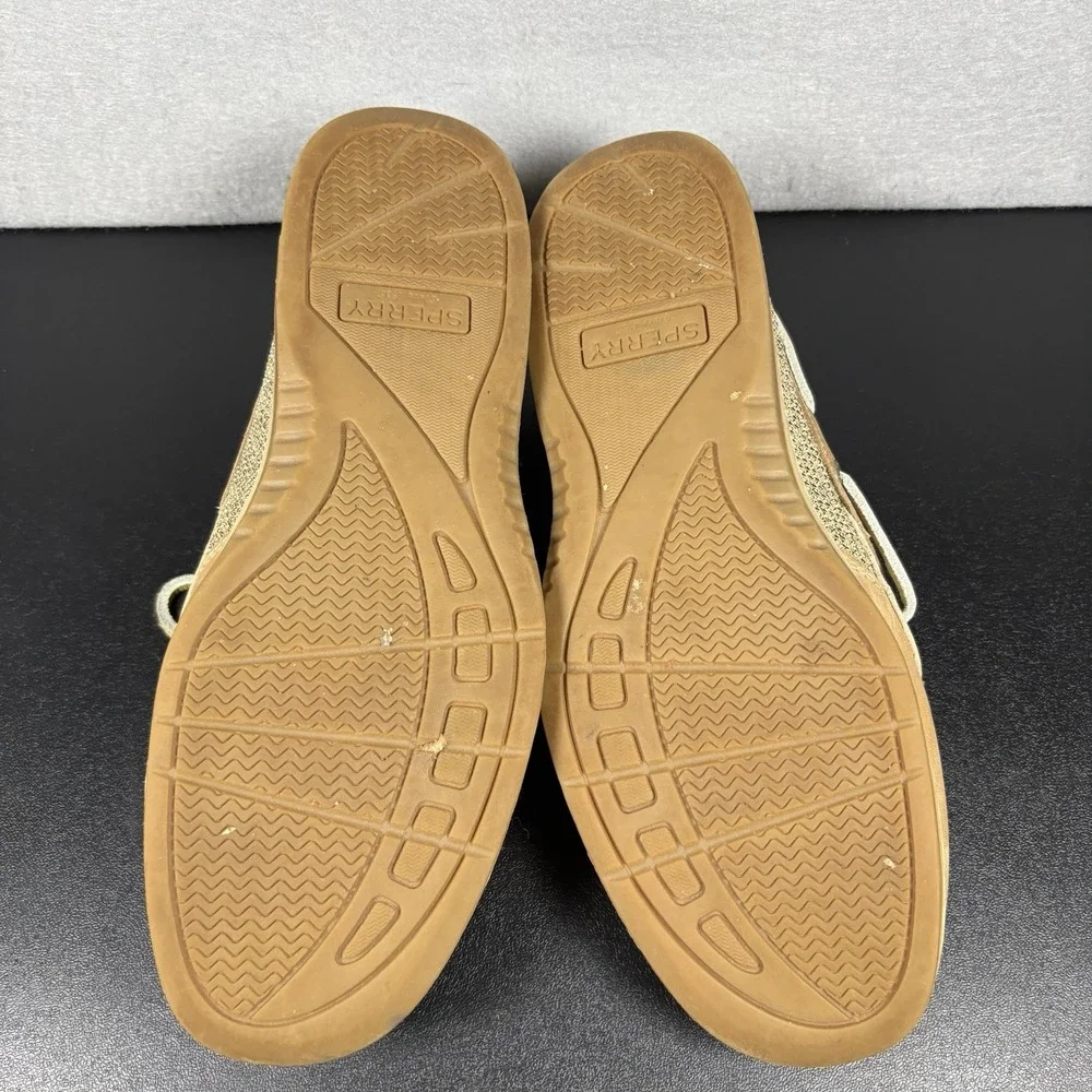 Sperry Top-Sider Bluefish 2 Eye Boat Shoes Womens 7.5W Tan Fabric Upper 9276619
